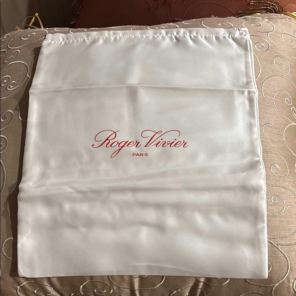 Roger Vivier Paris satin drawstring dust bag